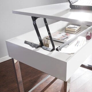 SEI Furniture Ida White Adjustable Height Sit/ Stand Desk