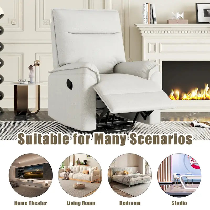 360 Degree Swivel Manual Recliner Chair