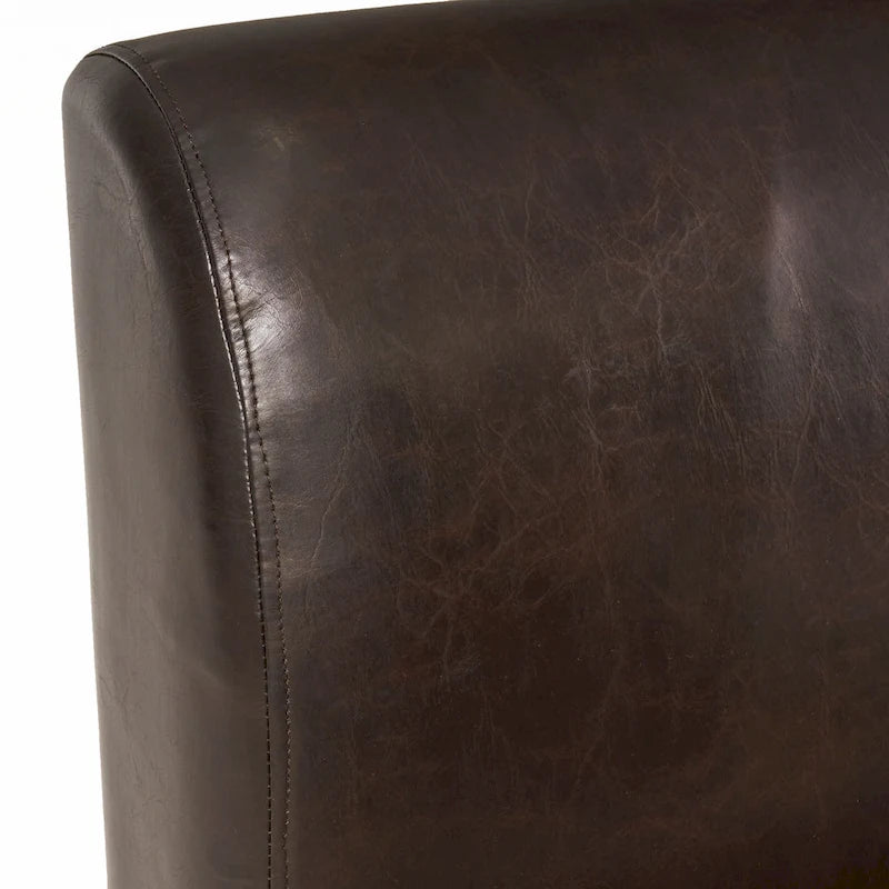 Darcy Brown Bonded Leather Loveseat