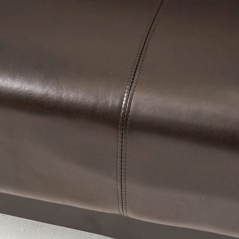 Darcy Brown Bonded Leather Loveseat