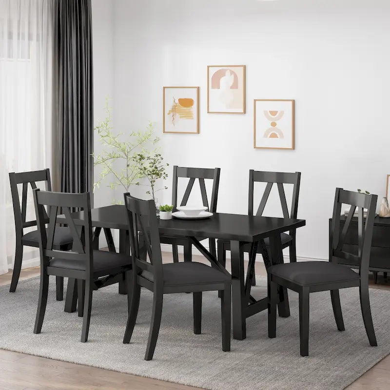 Fairgreens Farmhouse Wood 7 Piece Dining Set by Christopher Knight Home