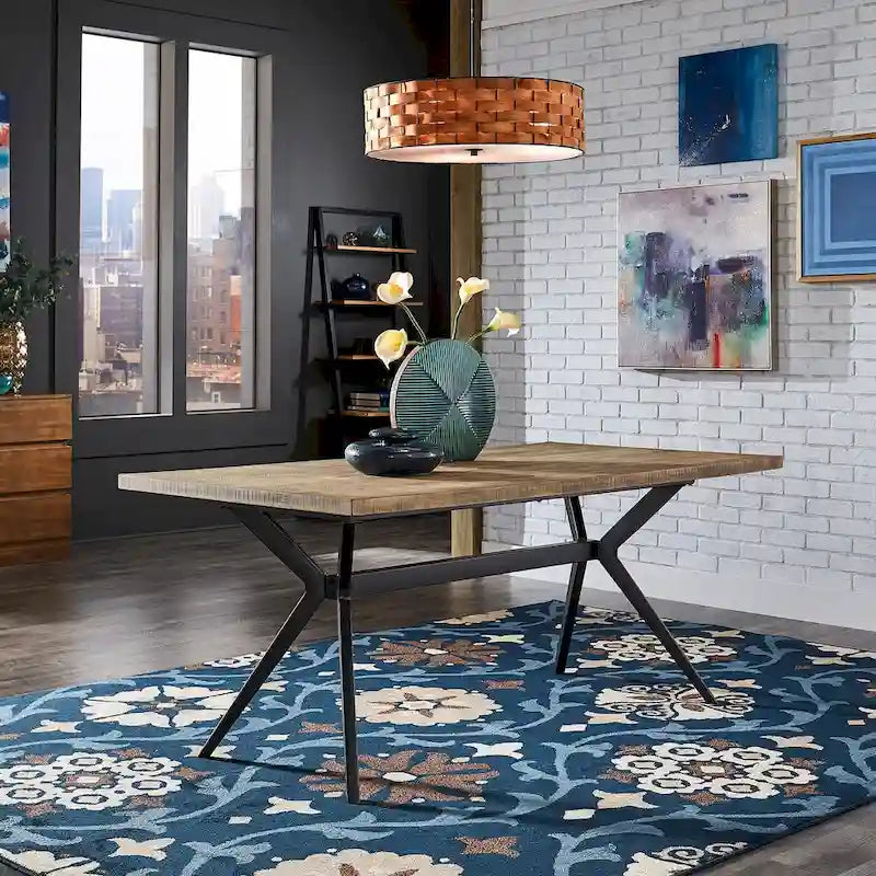 Vaduz 70 Iron Grey Metal Base 4-6 Person Dining Table