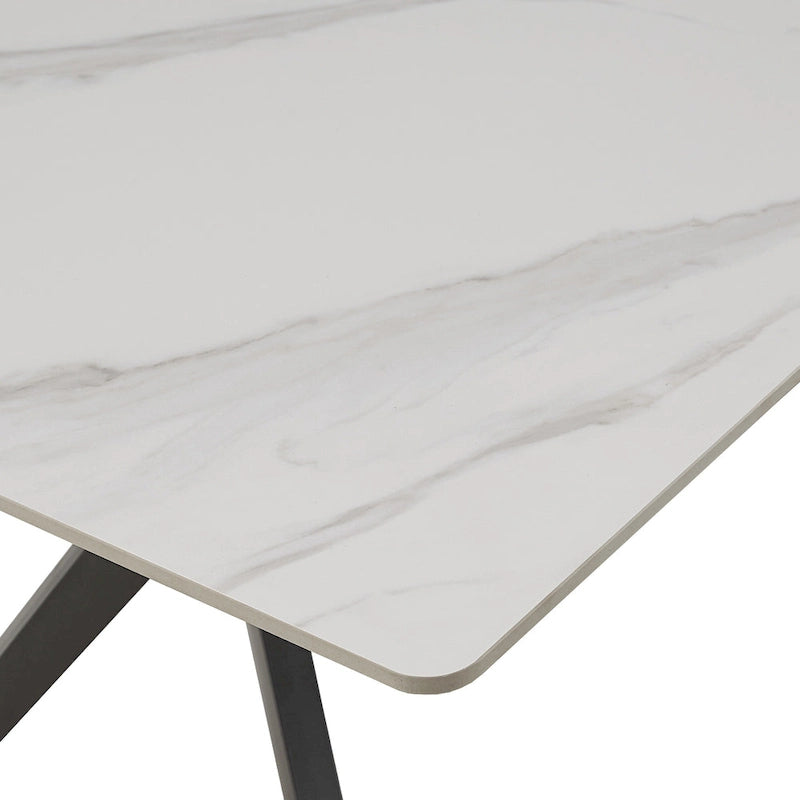 Vaduz 70 Iron Grey Metal Base 4-6 Person Dining Table