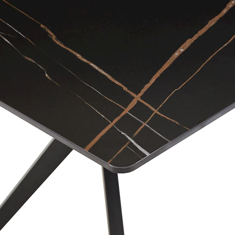 Vaduz 70 Iron Grey Metal Base 4-6 Person Dining Table