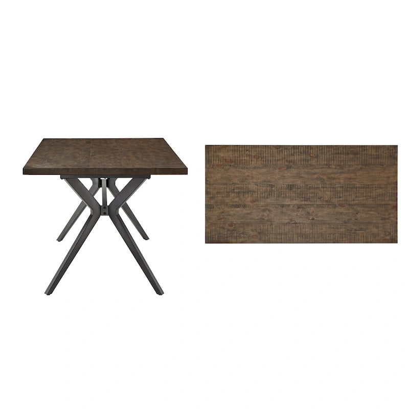 Vaduz 70 Iron Grey Metal Base 4-6 Person Dining Table