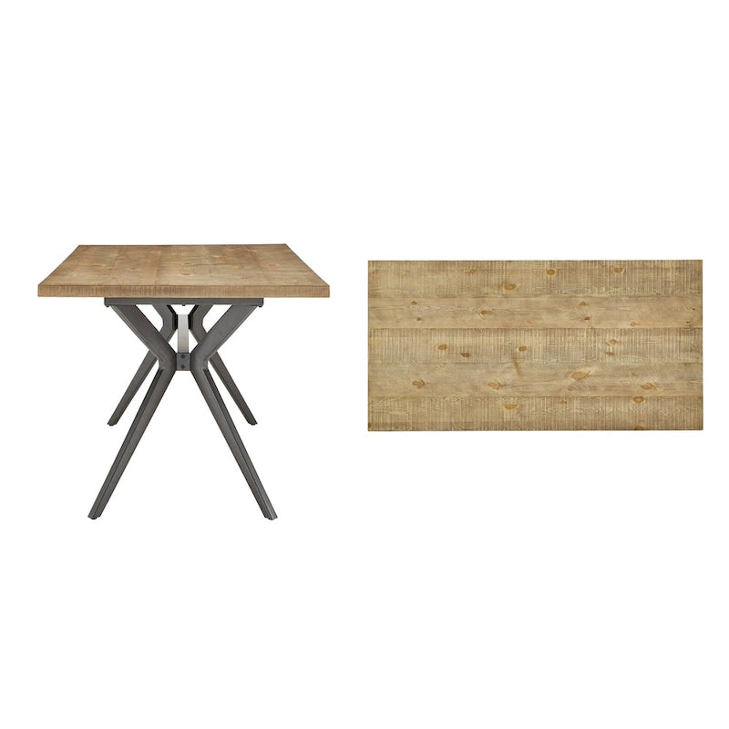 Vaduz 70 Iron Grey Metal Base 4-6 Person Dining Table