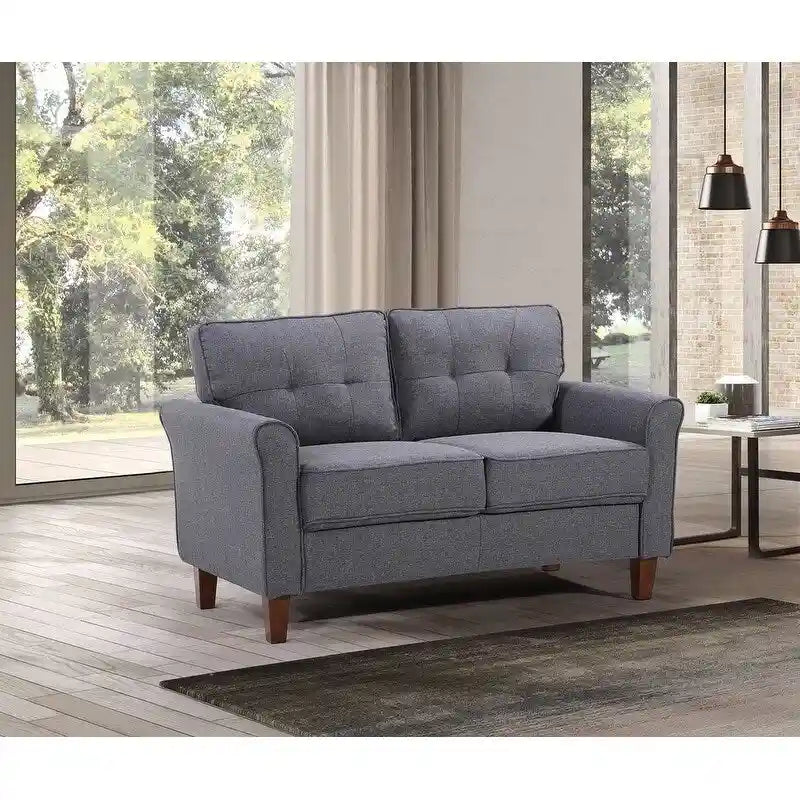 Kouchouk Tufted Mid Century 2 Piece Living Room Set- Loveseat & Sofa