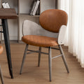 Art Leon Mid-century Modern Faux Leather and Wood Accent Dining Chair