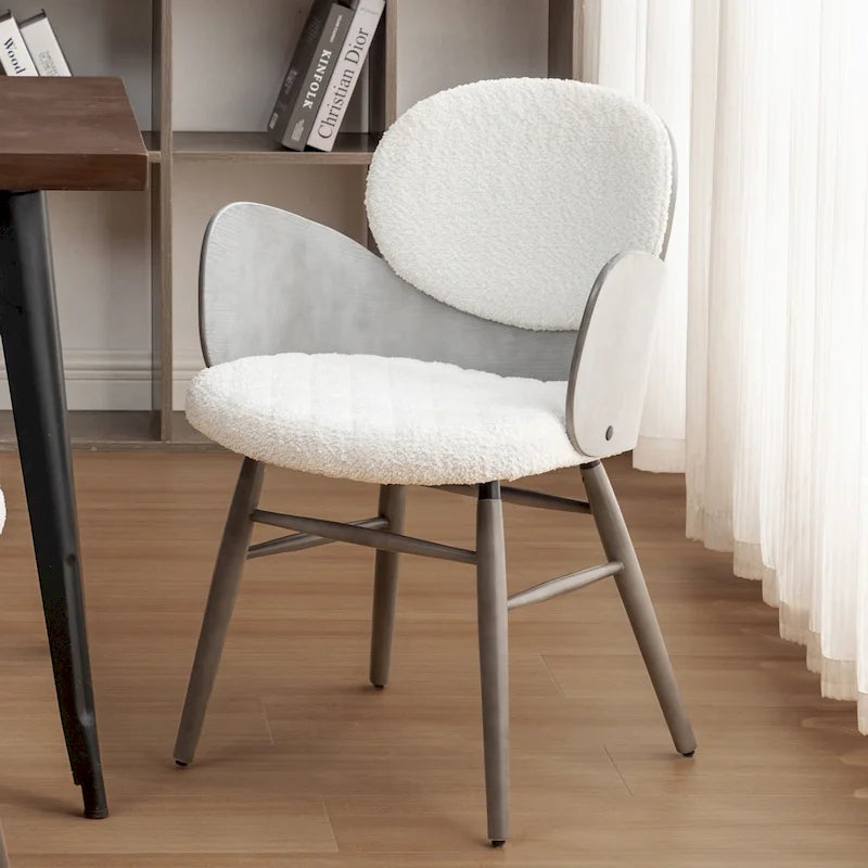 Art Leon Mid-century Modern Faux Leather and Wood Accent Dining Chair