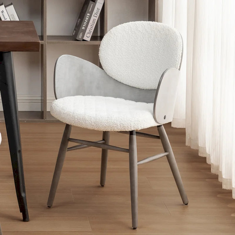 Art Leon Mid-century Modern Faux Leather and Wood Accent Dining Chair