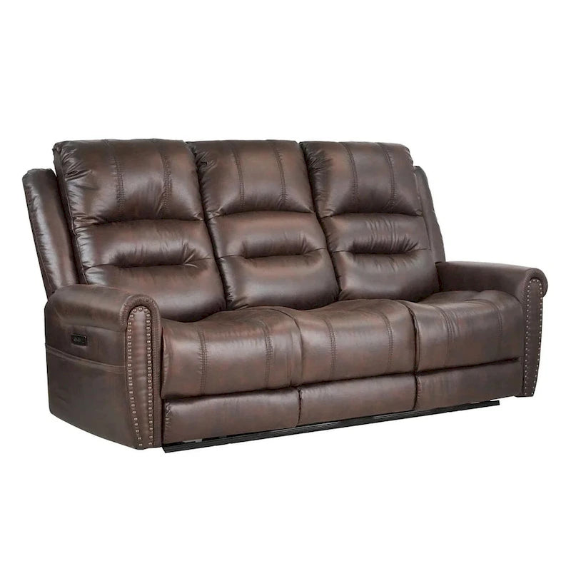 Power Sofa Loveseat Recliner Adjustable Headrest High Back Nailhead