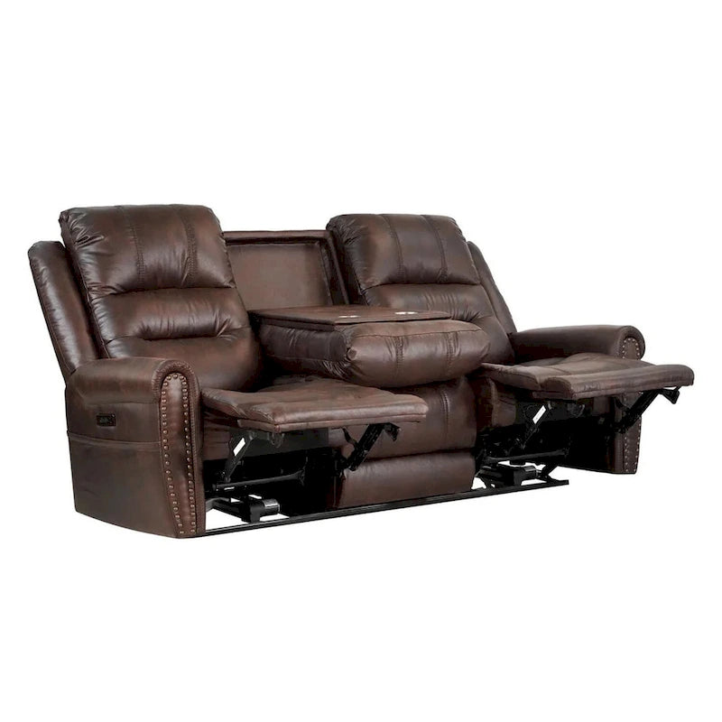 Power Sofa Loveseat Recliner Adjustable Headrest High Back Nailhead