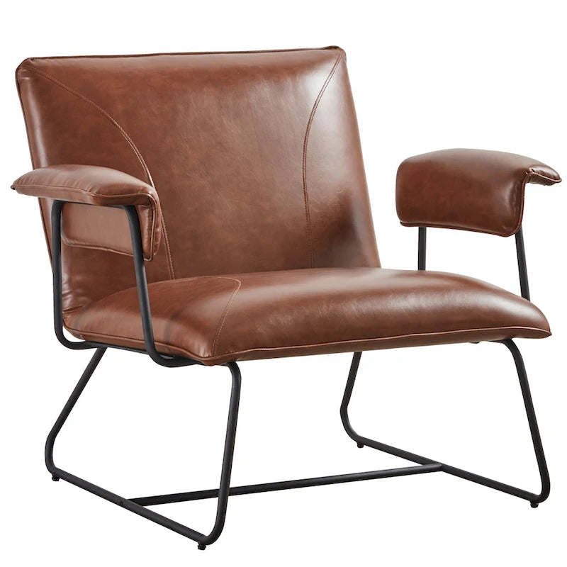 Corvus Deborah Bonded Leather Lounge Arm Chair