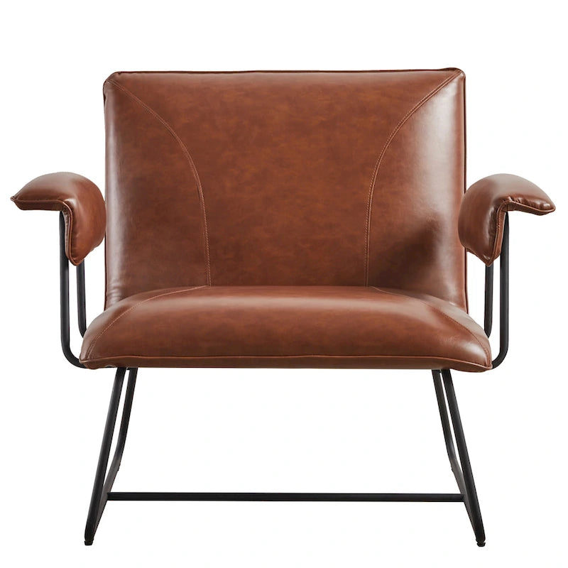 Corvus Deborah Bonded Leather Lounge Arm Chair