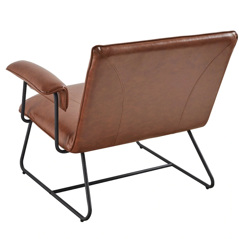 Corvus Deborah Bonded Leather Lounge Arm Chair