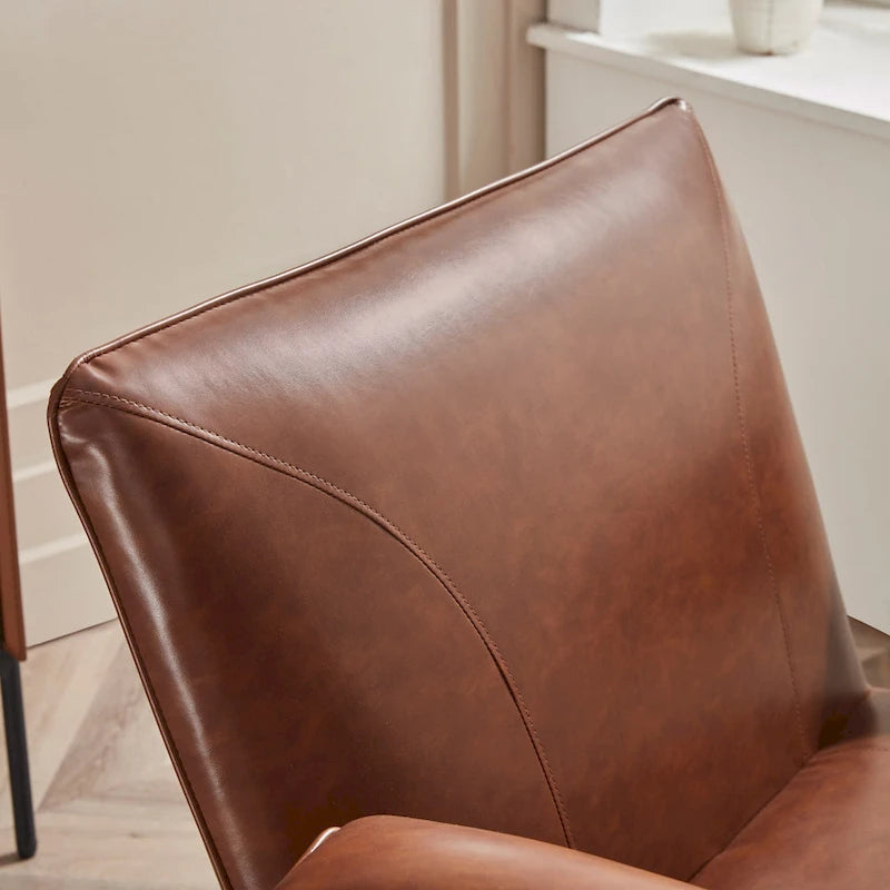 Corvus Deborah Bonded Leather Lounge Arm Chair