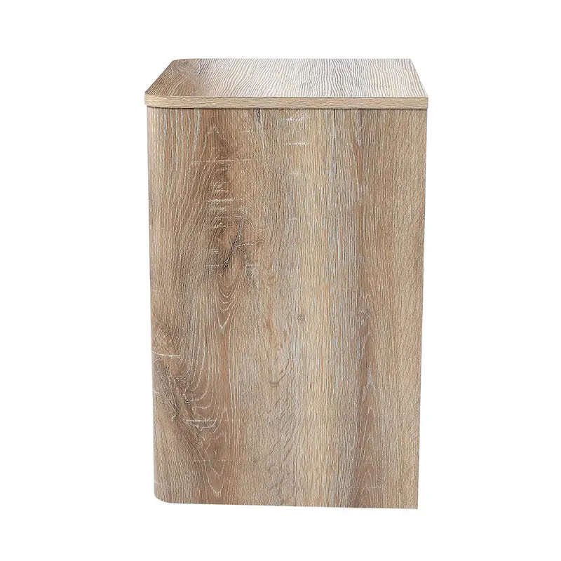 Marble and Wood End Table