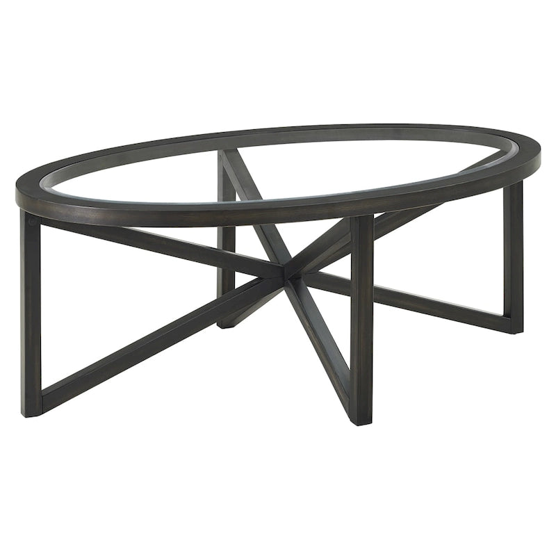 Modern Simple Glass Coffee Table, Tempered Glass Coffee Table