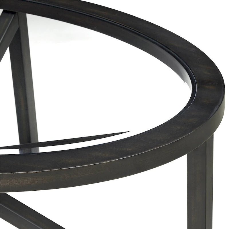Modern Simple Glass Coffee Table, Tempered Glass Coffee Table