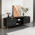 Timechee TV Stand for TVs up to 73(Brown/White)