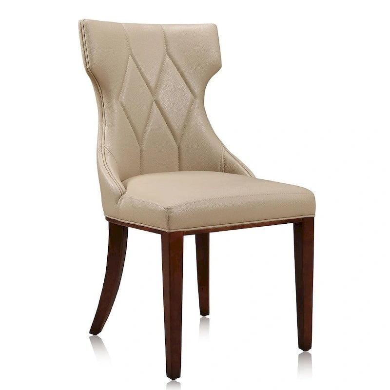 Reine Black and Walnut Velvet Dining Chair (Set of Two)