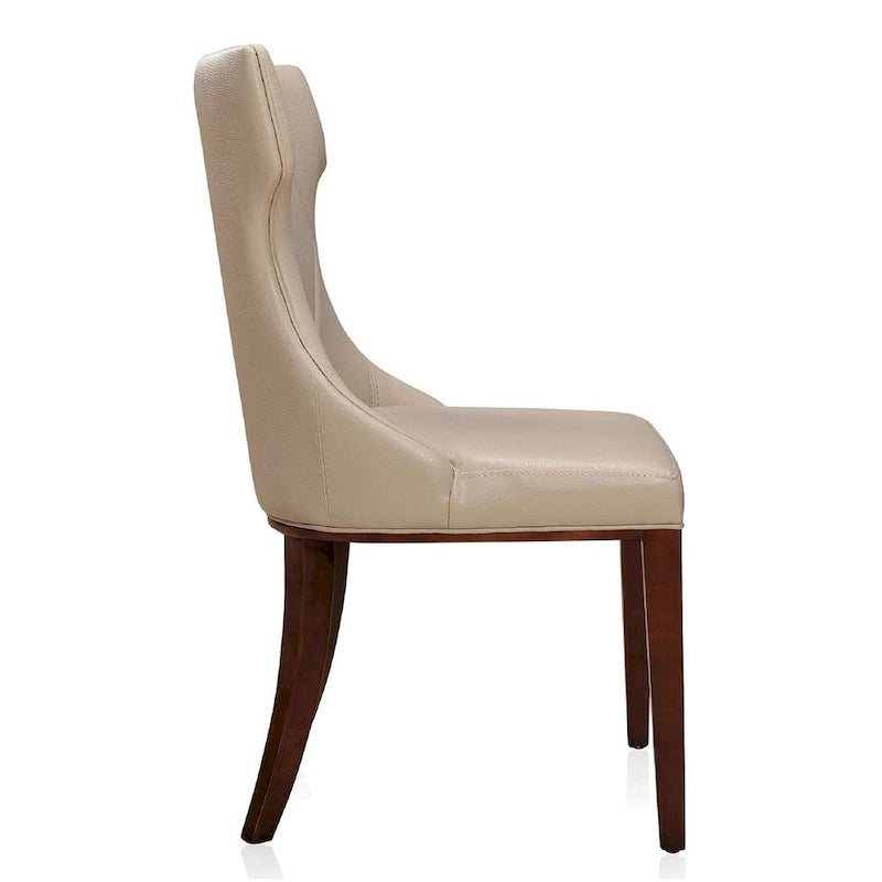 Reine Black and Walnut Velvet Dining Chair (Set of Two)
