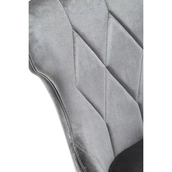 Reine Black and Walnut Velvet Dining Chair (Set of Two)