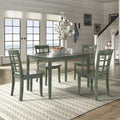 Wilmington II 48-Inch Rectangular Antique Sage Green 5-Piece Dining Set by iNSPIRE Q Classic