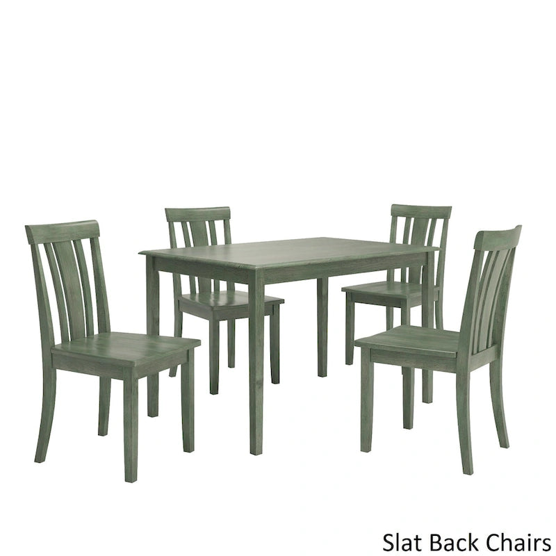 Wilmington II 48-Inch Rectangular Antique Sage Green 5-Piece Dining Set by iNSPIRE Q Classic