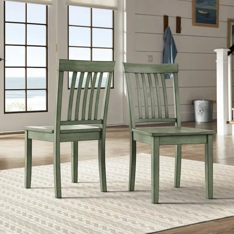 Wilmington II 48-Inch Rectangular Antique Sage Green 5-Piece Dining Set by iNSPIRE Q Classic