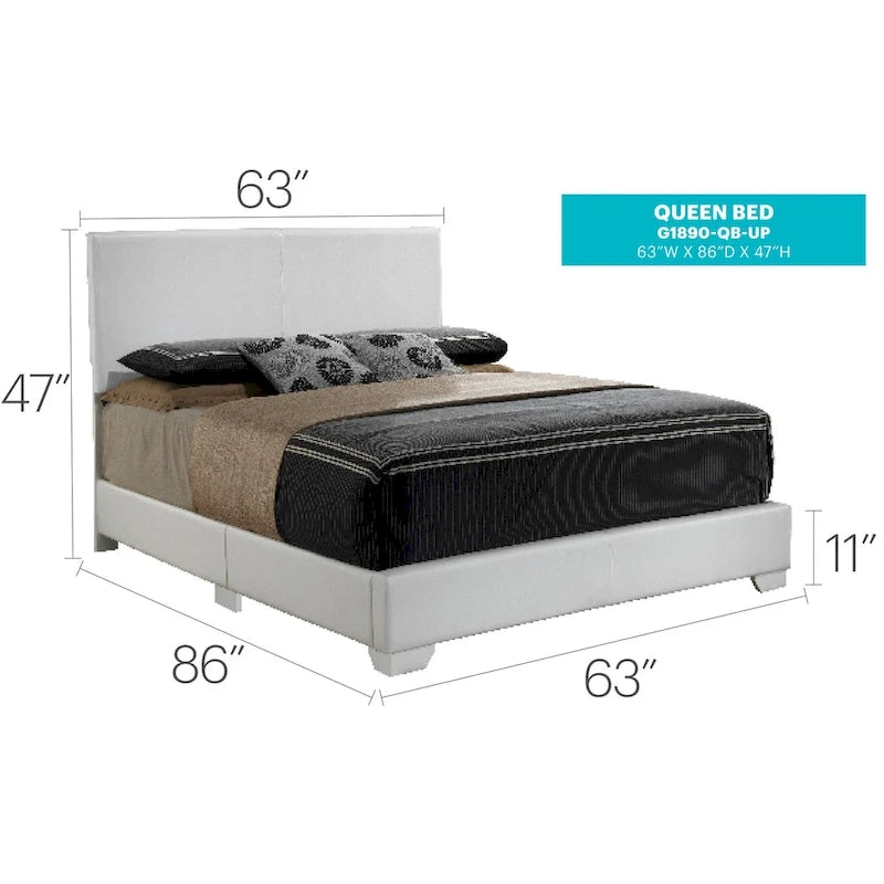 Aaron Upholstered Queen Panel Bed