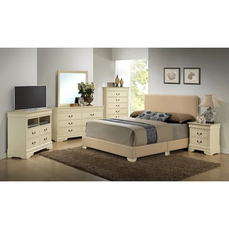 Aaron Upholstered Queen Panel Bed
