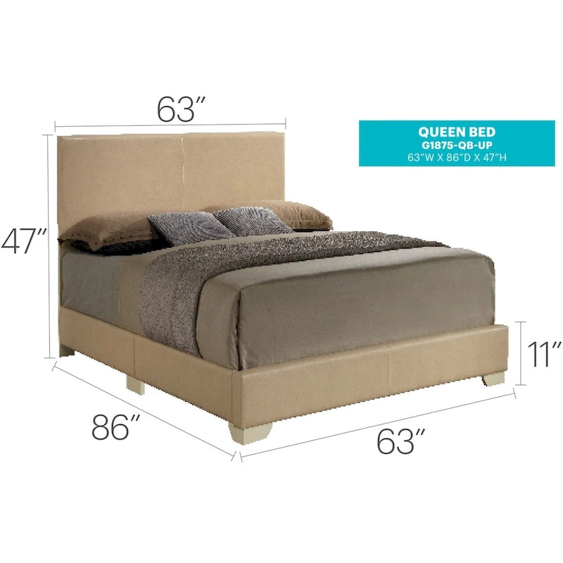 Aaron Upholstered Queen Panel Bed