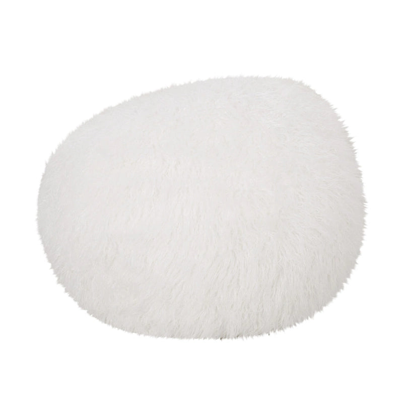 Mosier Modern Glam Faux Fur Bean Bag by Christopher Knight Home
