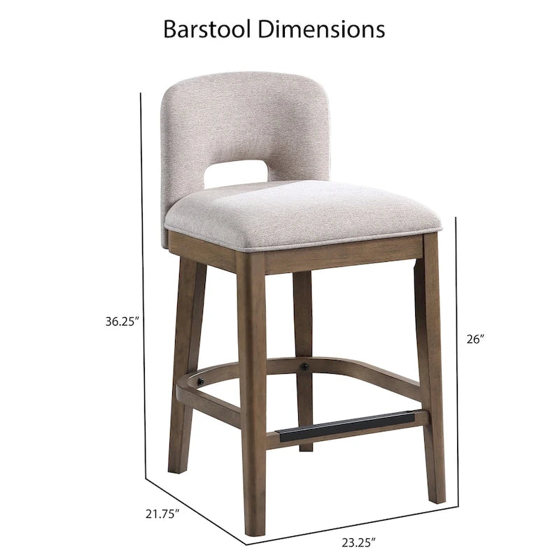 Bayonne Solid Wood Counter Stool