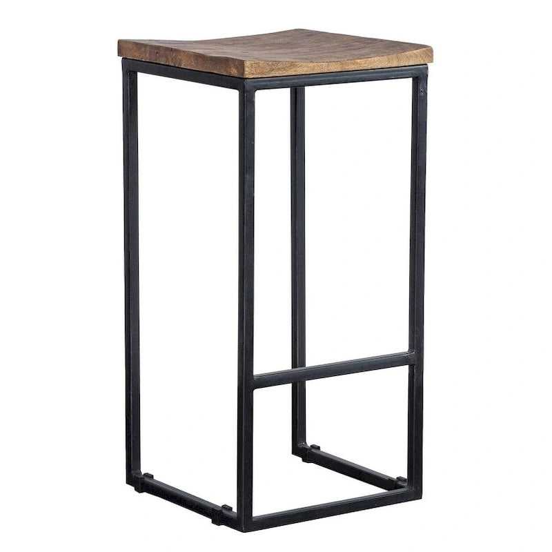 Carbon Loft Jarrell Wood and Iron Backless Stool