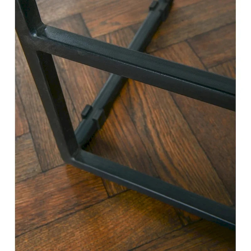Carbon Loft Jarrell Wood and Iron Backless Stool