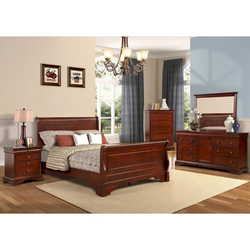 New Classic Furniture Rodgers Bordeaux 5-Drawer Chest with Lift-top