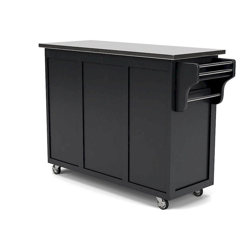 Create-a-Cart Black Kitchen Cart