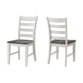 Monterey Solid Wood Dining Chair (Set of 2), White Stain and Grey by Martin Svensson Home