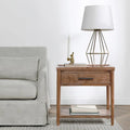 Ciaria 1-Drawer End Table Brown by Kosas Home