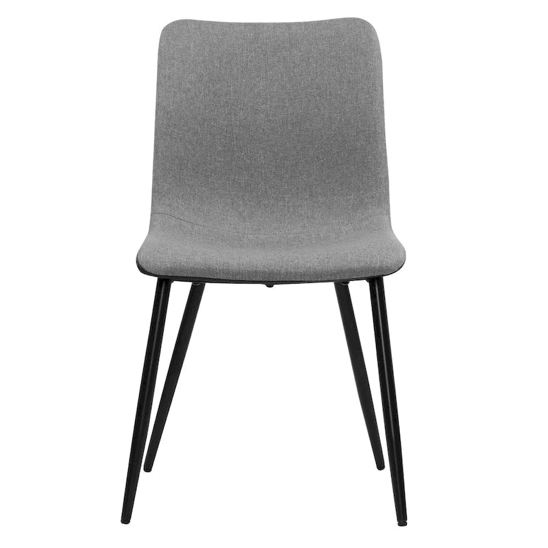 Dining Chairs set of 4 Mid-century Modern Industrial Fabric Side Chairs, Grey