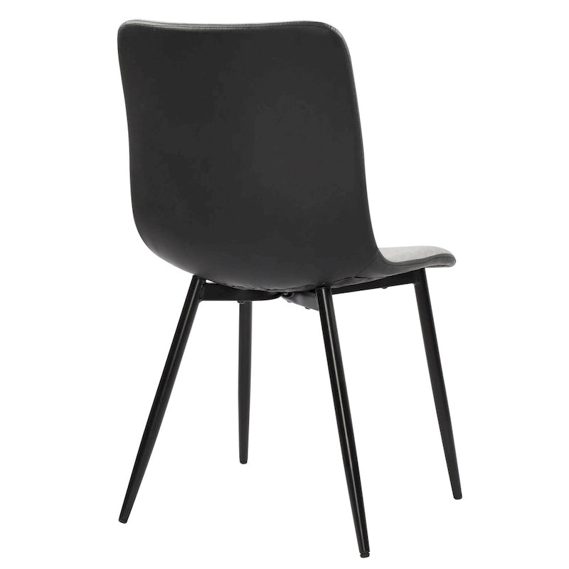 Dining Chairs set of 4 Mid-century Modern Industrial Fabric Side Chairs, Grey