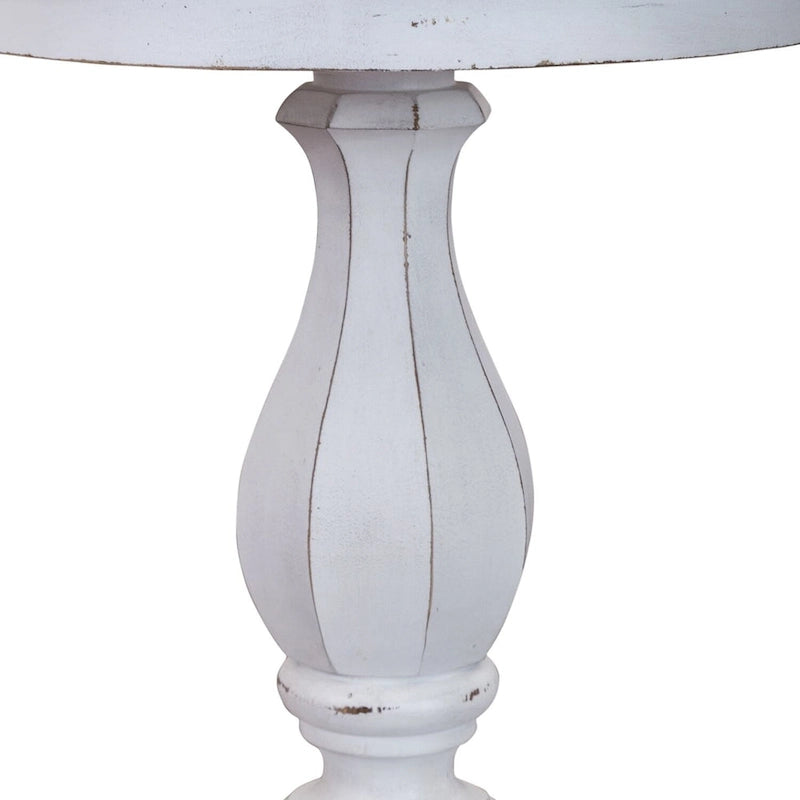 Magnolia Manor Antique White Round Accent Table