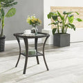 Outdoor Wicker Side Table Patio Rattan Furniture Table
