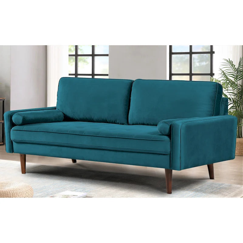 Monahan US Pride Furniture 70W Velvet Tufted Sofa