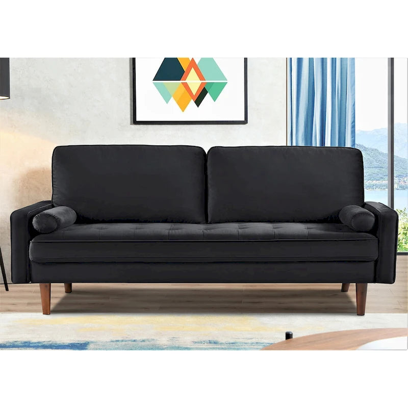 Monahan US Pride Furniture 70W Velvet Tufted Sofa
