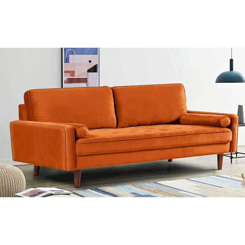 Monahan US Pride Furniture 70W Velvet Tufted Sofa