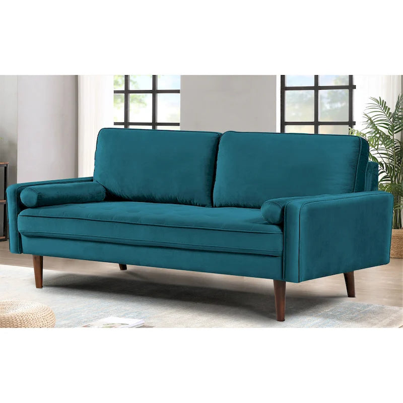 Monahan US Pride Furniture 70W Velvet Tufted Sofa