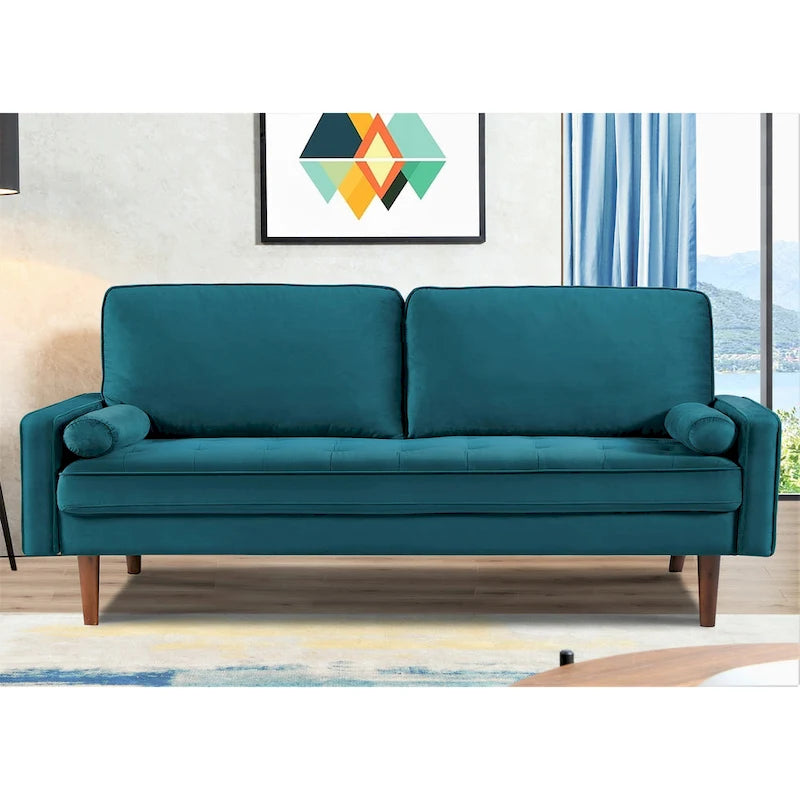 Monahan US Pride Furniture 70W Velvet Tufted Sofa